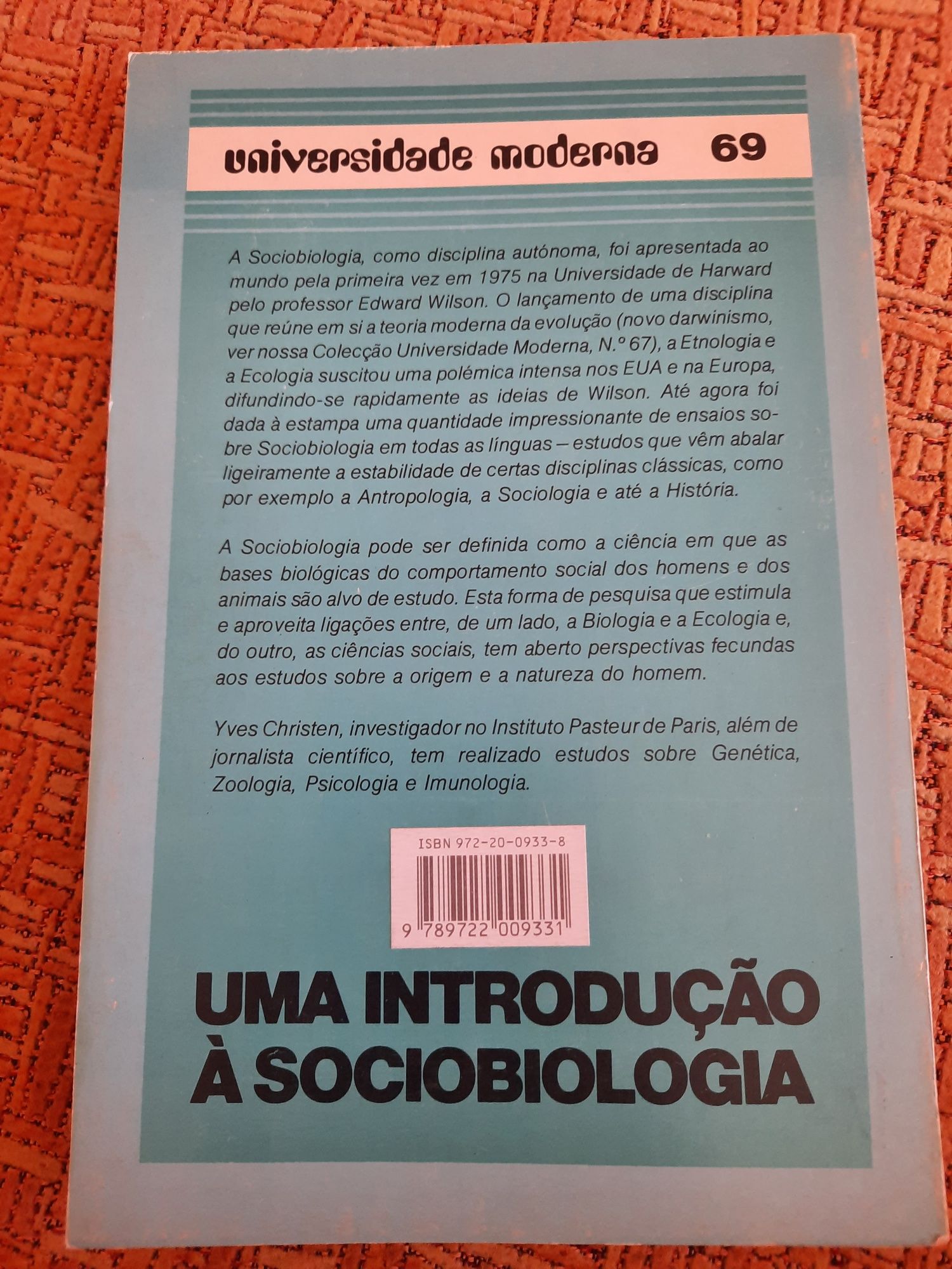 Uma Introdução à Sociobiologia (Yces Christen))