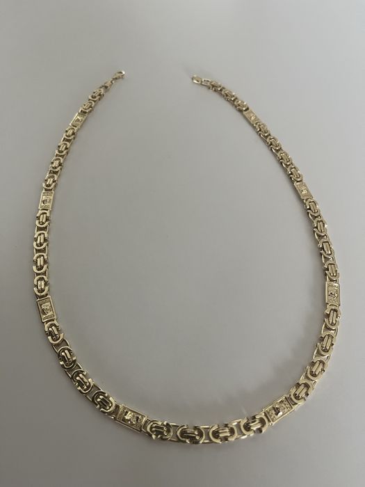 złoty łańcuszek bizantyjski versace złoto 14k 585