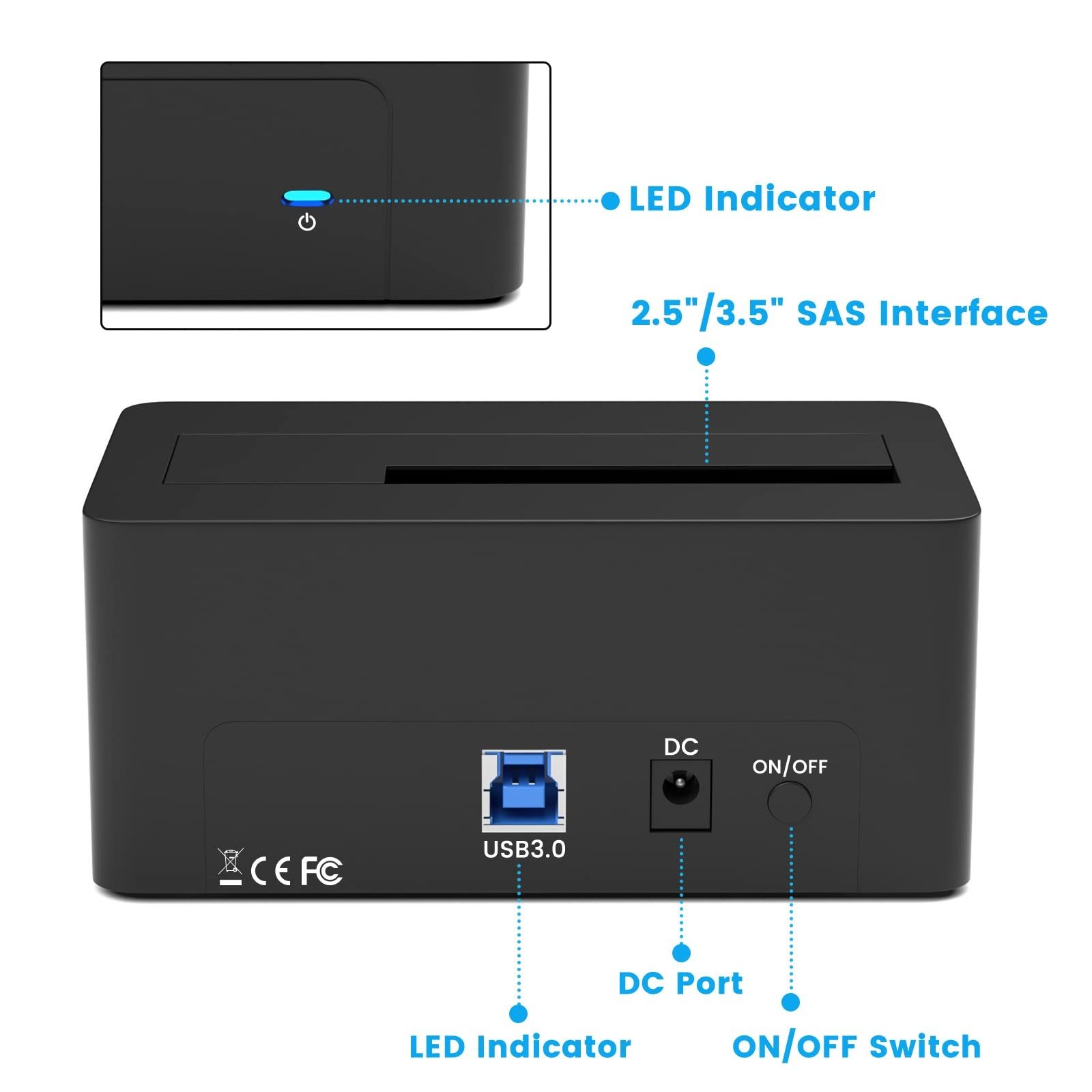 Станция для жостких дисков INDMEM SAS - USB 3.0 для 2,5/3,5