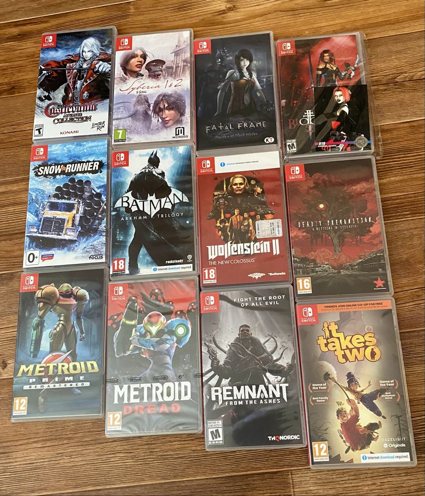 Ігри Nintendo Switch: Witcher, Fatal Frame, Metroid, Wolfenstein, Sam