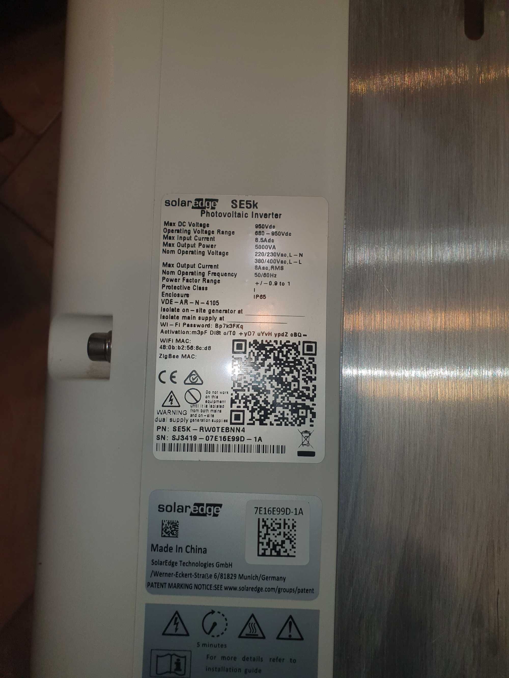 Falownik SolarEdge SE5K- RW0TEBNN4