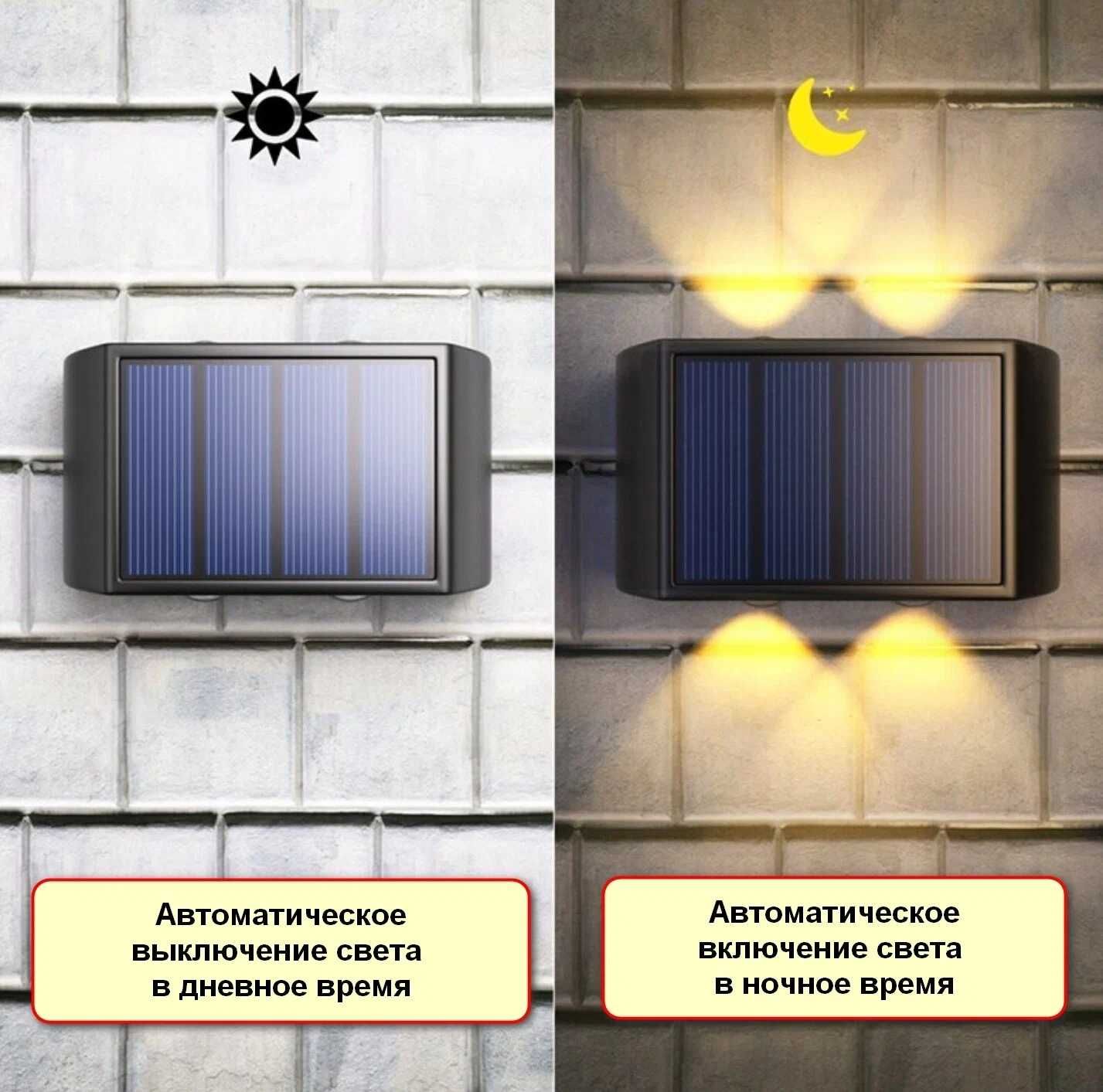 Автономний світильник з подвійним освітленням 4 LED та сонячними батар