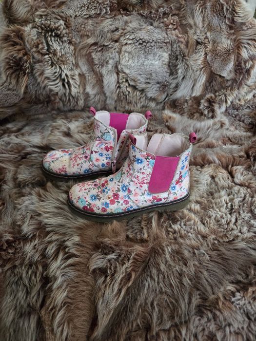 Trzewiki półbuty przejściowe wiosna jesień kwiaty