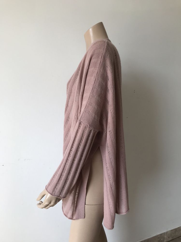 Madeleine Thompson sweter damski narzutka S 100% kaszmir