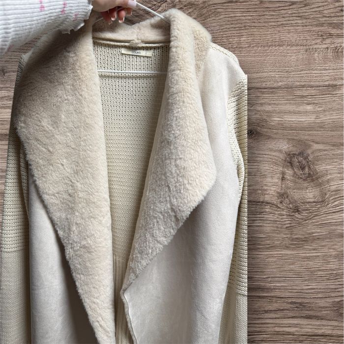 Новий жіночий кардиган з хутряним коміром COLINS, розмір L