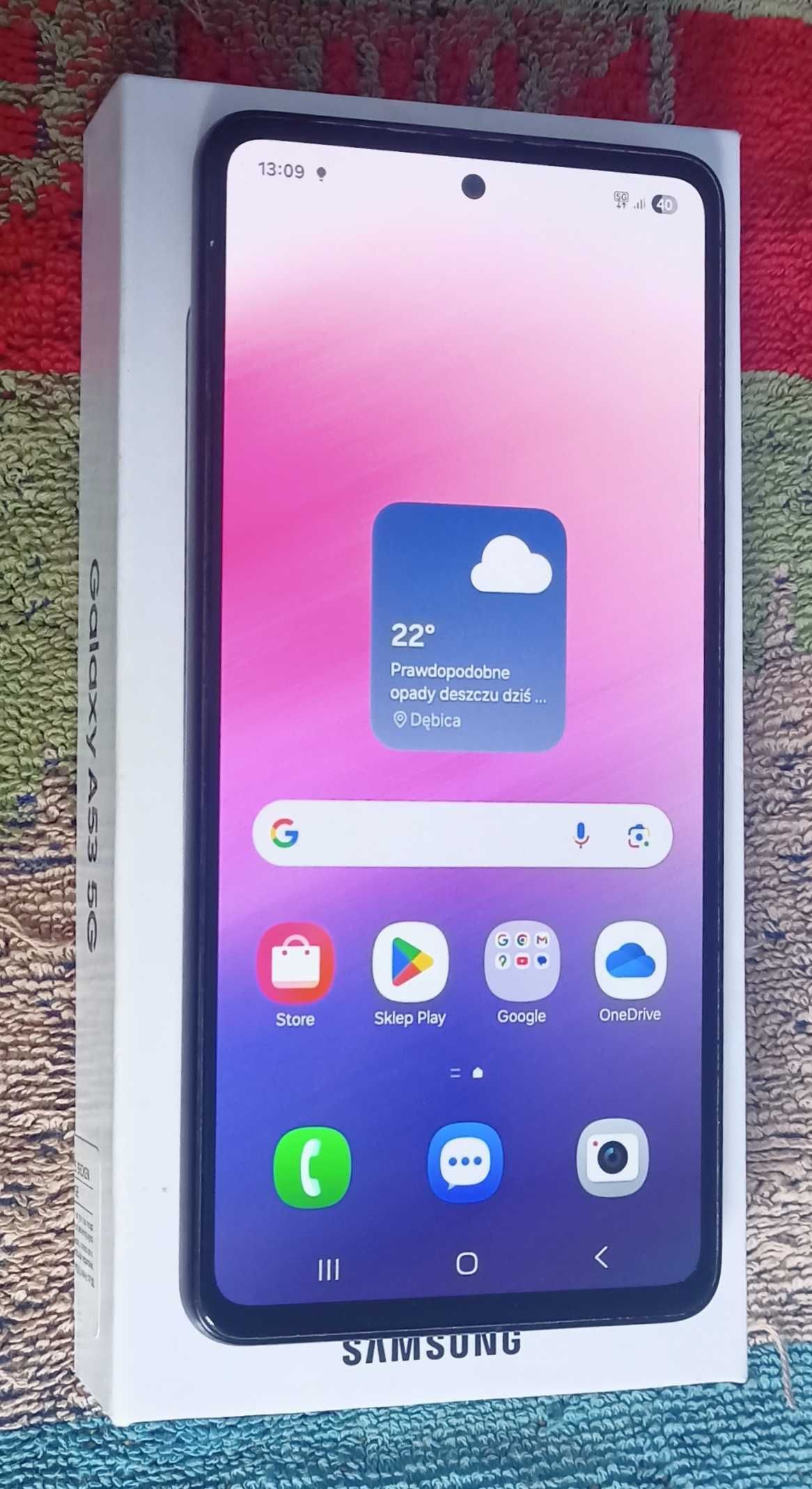 Samsung Galaxy A53 5G 128GB/6GB RAM z całym zestawem
