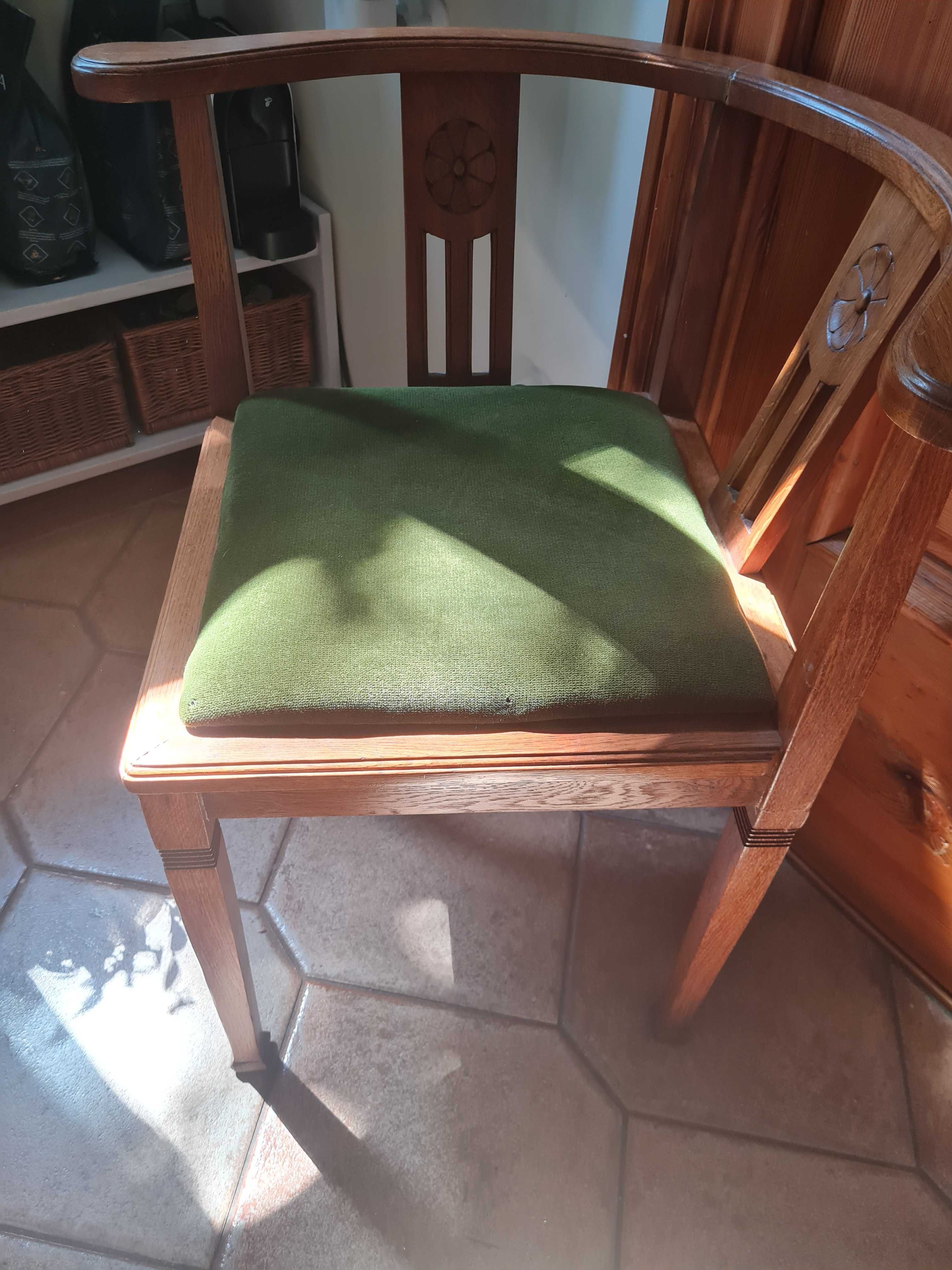 Fotel secesyjny dębowy