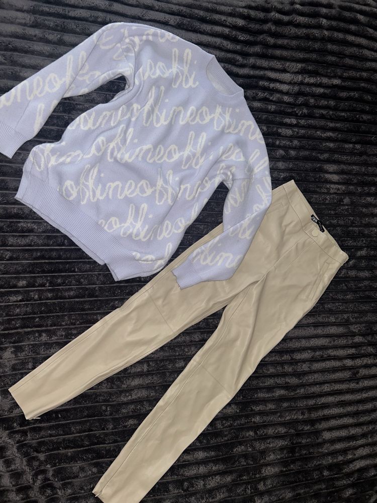 Лот пакет вещей штаны кожаные Zara кофта H&M Atmosphere