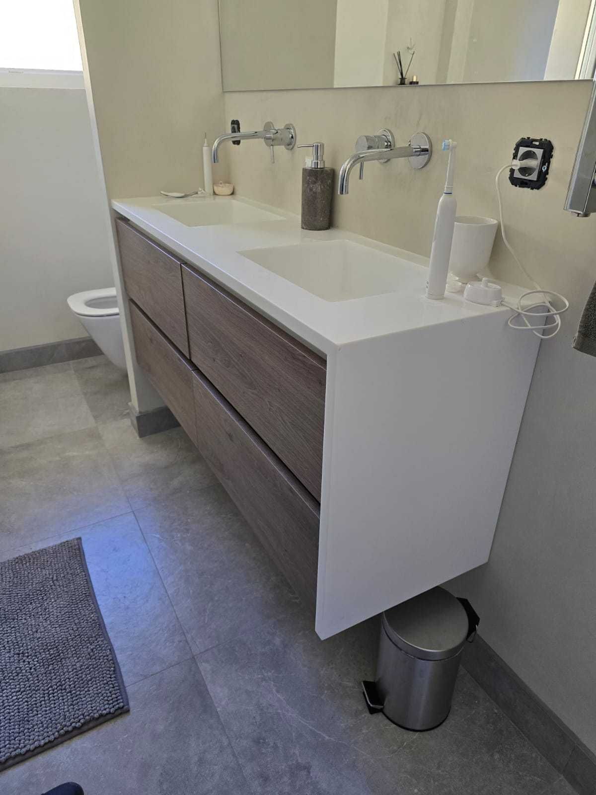 Tampos de cozinha e banho em Corian, Hanex Himacs Solid Surface