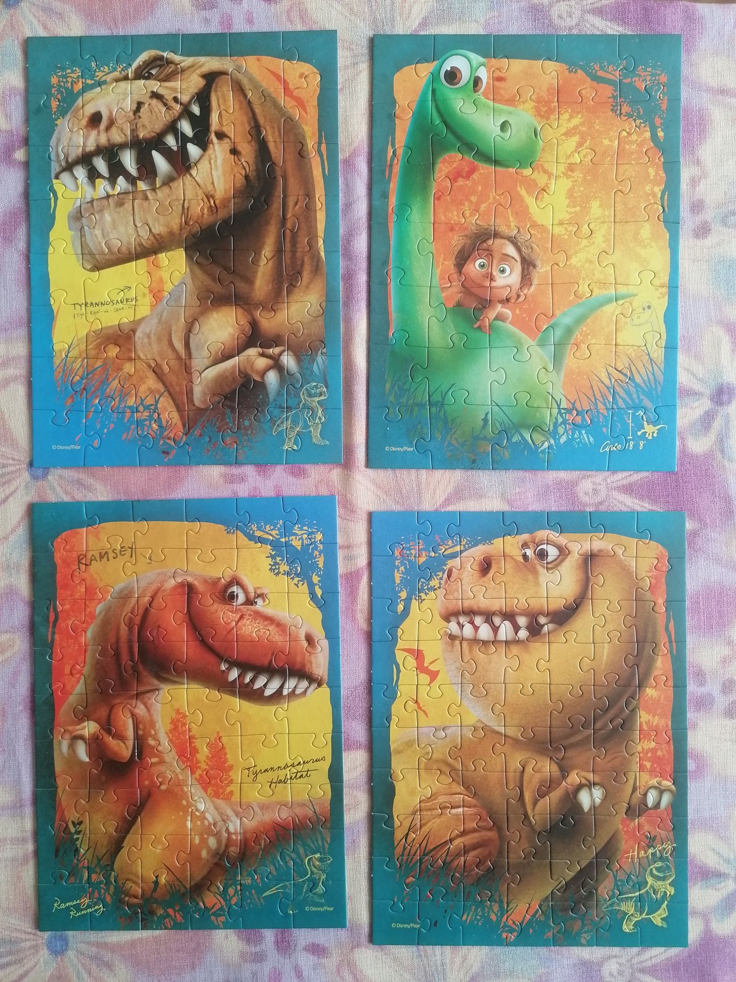 Puzzle dinozaury 4w1
