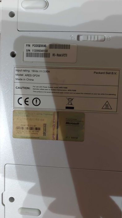 Laptop Packard  Bell