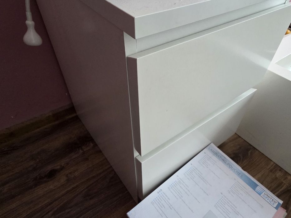 Rama łóżka Malm 160 x 200 biała plus pomocniki