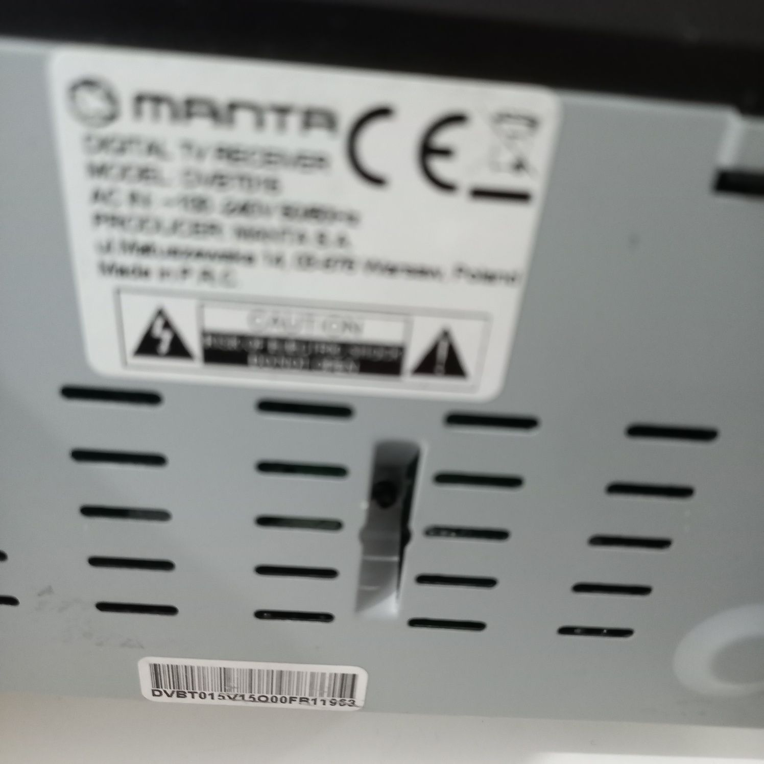 to dekoder DVB-T2, model Manta DVBT015.