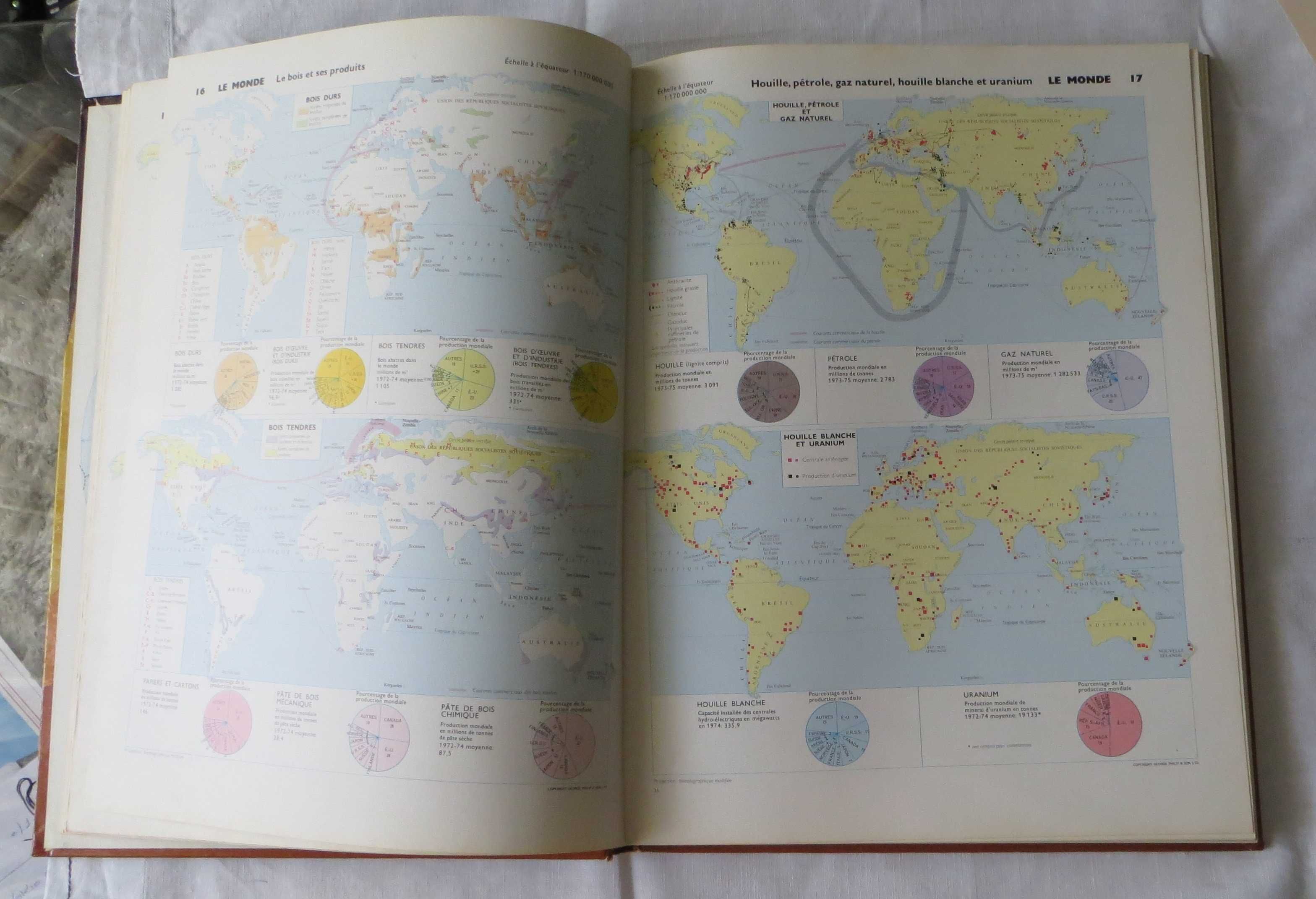 Livro Atlas d´aujourd´hui - A europa dos 9 - Larouse Edição 1977 - FR