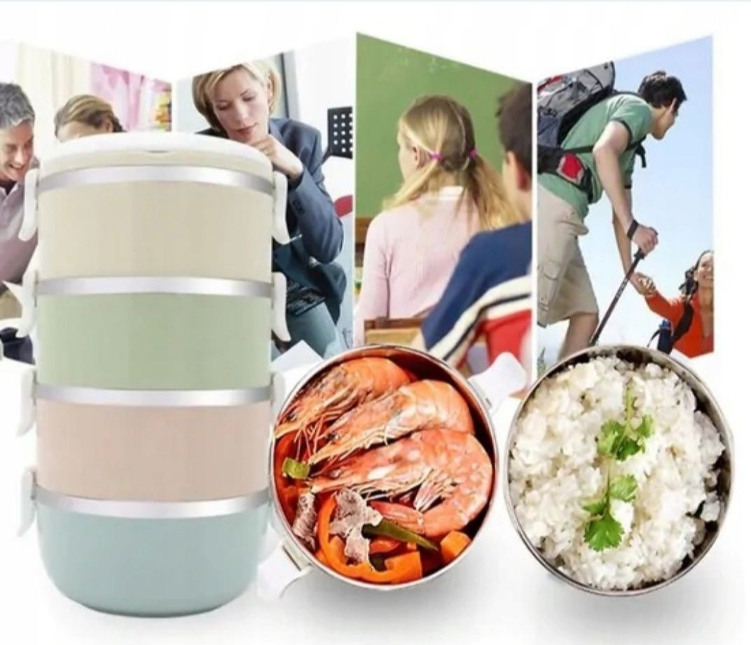 Termos obiadowy termiczny 2 L turystyczny pojemnik pudełko lunch box