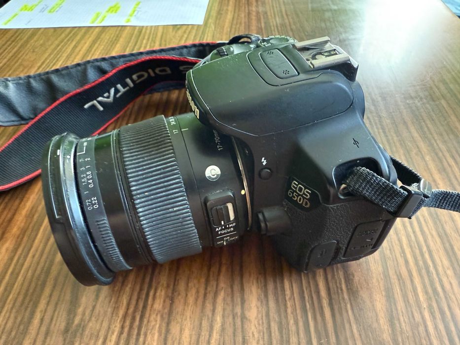 Canon 650D + obiektyw SIGMA 17-70mm 1:2.8-4 DC 72 Made in Japan