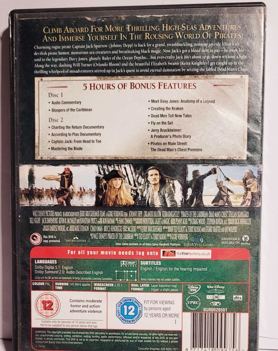 DVD „Piraci z Karaibów: Skrzynia Umarlaka”