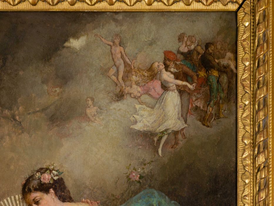 Pintura Cena Galante Emile Beranger Romantismo, Século XIX