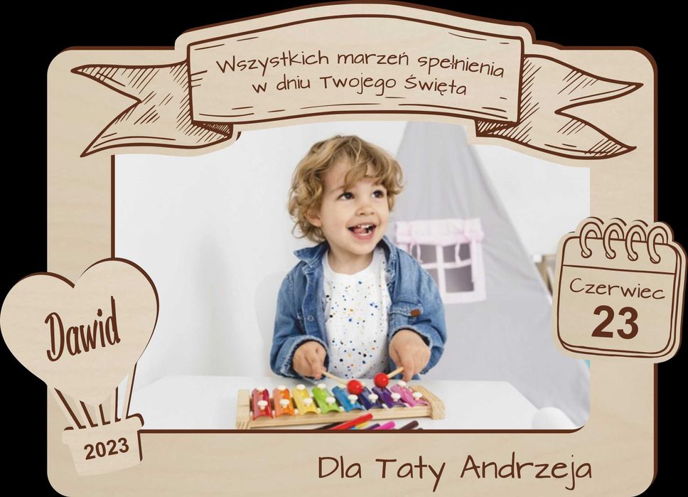 Dzien ojca prezent dla taty ramka na zdjęcie