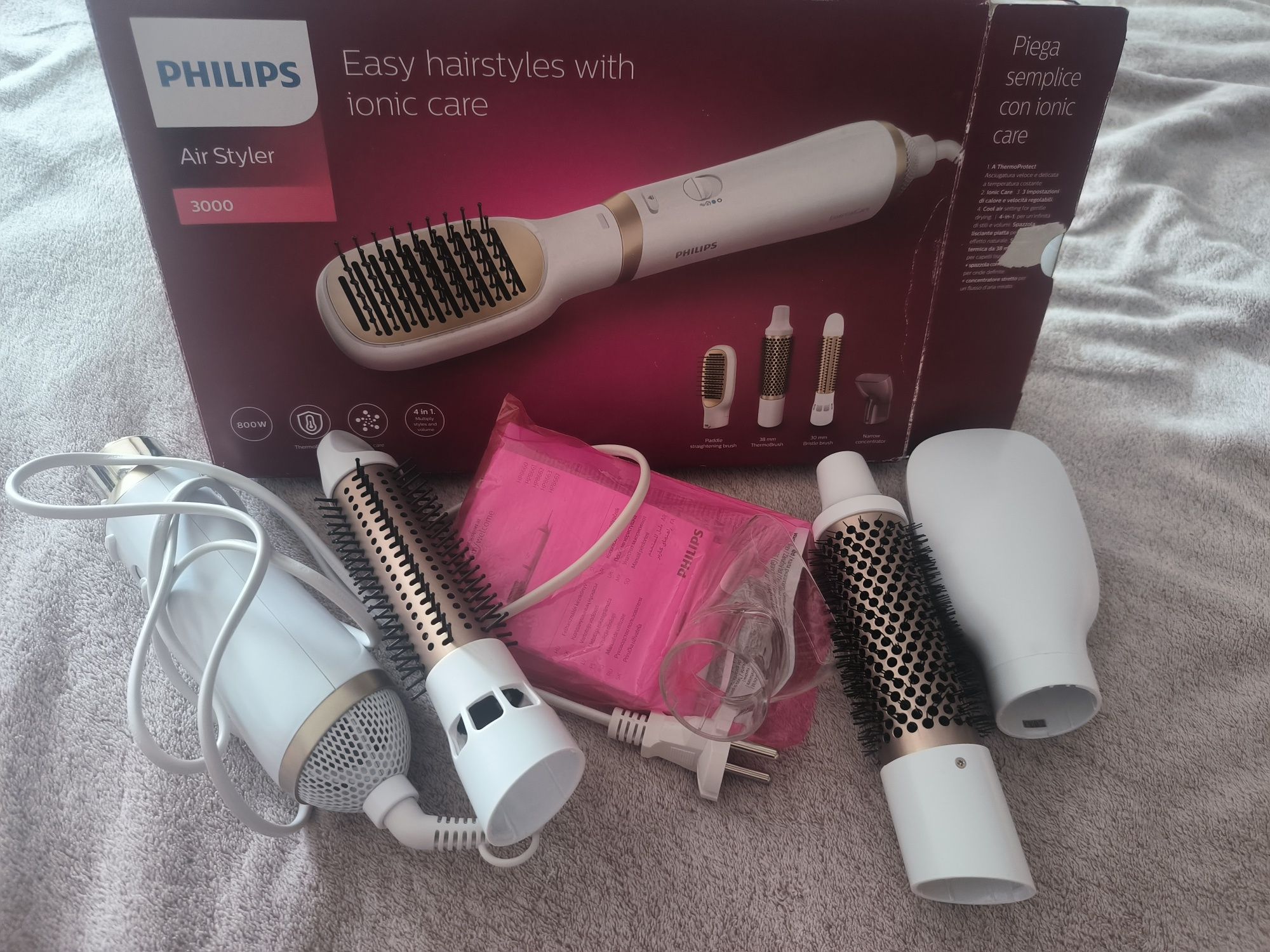 Фен philips air styler 3000 easy hairstyle with ionic care