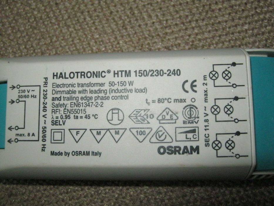 Електронний трансформатор знижувальний HALOTRONIC HTM 150/230-240