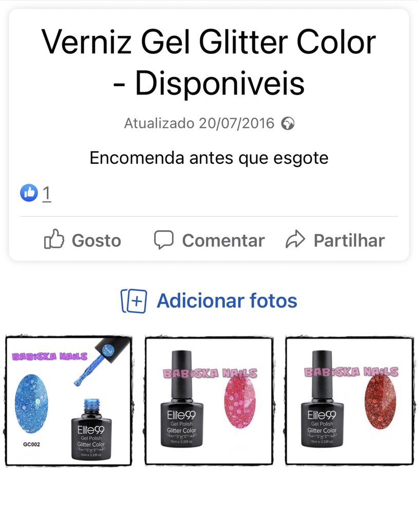 Verniz Gel promoção (Térmicos, Glitter, Metálicos, Color)