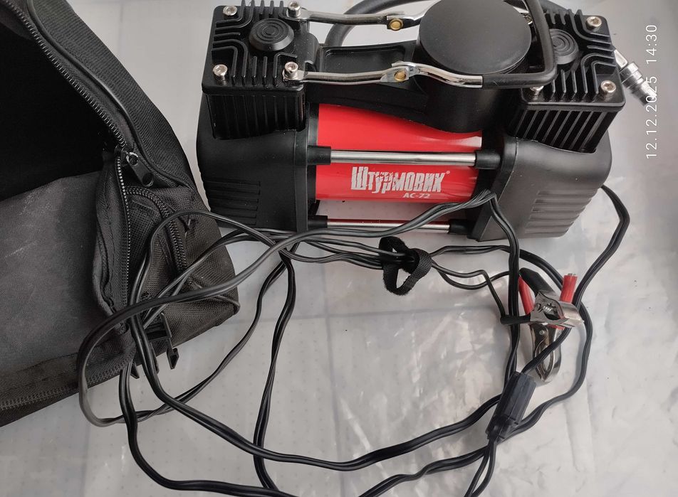 Компресор автомобільний двохпоршневий 90л/хв Штурмовик АС-72