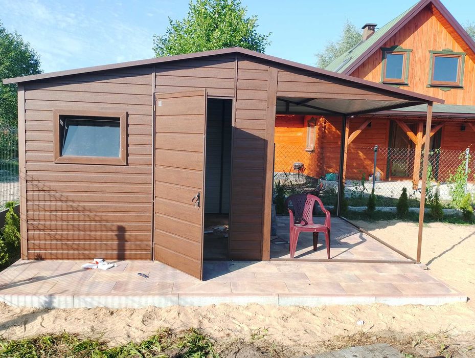 Domek Narzędziowy 3x3 plus wiata Gratis Transport i montaż Ocynk