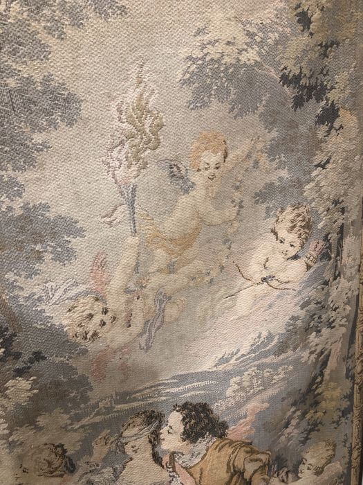 Tapeçaria Francesa de grandes dimensoes com galeria .