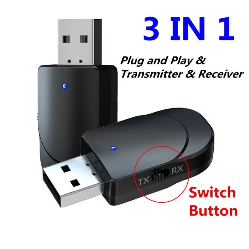 Adaptador Bluetooth 5.0, USB plug & play kn330 NOVO