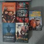 Zestaw książek kryminał i Człowiek z bursztynu + gratis.