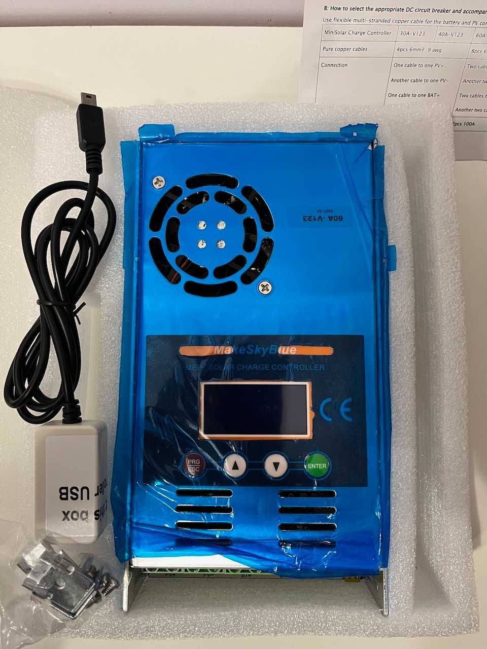 60A V123 WiFi Cloud Box MakeSkyBlue  MPPT  Controller for 12V 24V 48V