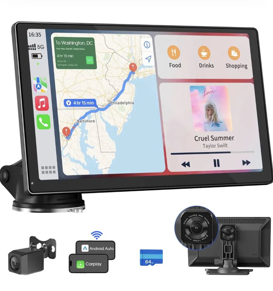 Монітор Carplay з відеореєстратором 4К Avylet Rc07