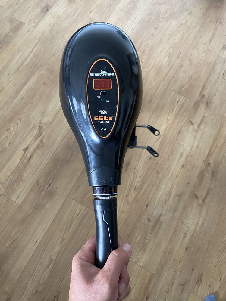 SILNIK ELEKTRYCZNY zaburtowy do łodzi pontonu METEOR 55lbs Great White