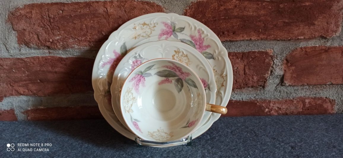 R.  Porcelana Carl Tielsch ALTWASSER TRIO Porcelana Śląska Stary Zdrój