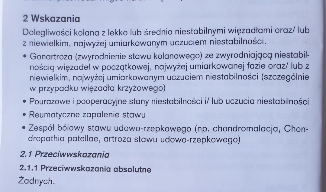 Orteza stawu kolanowego L