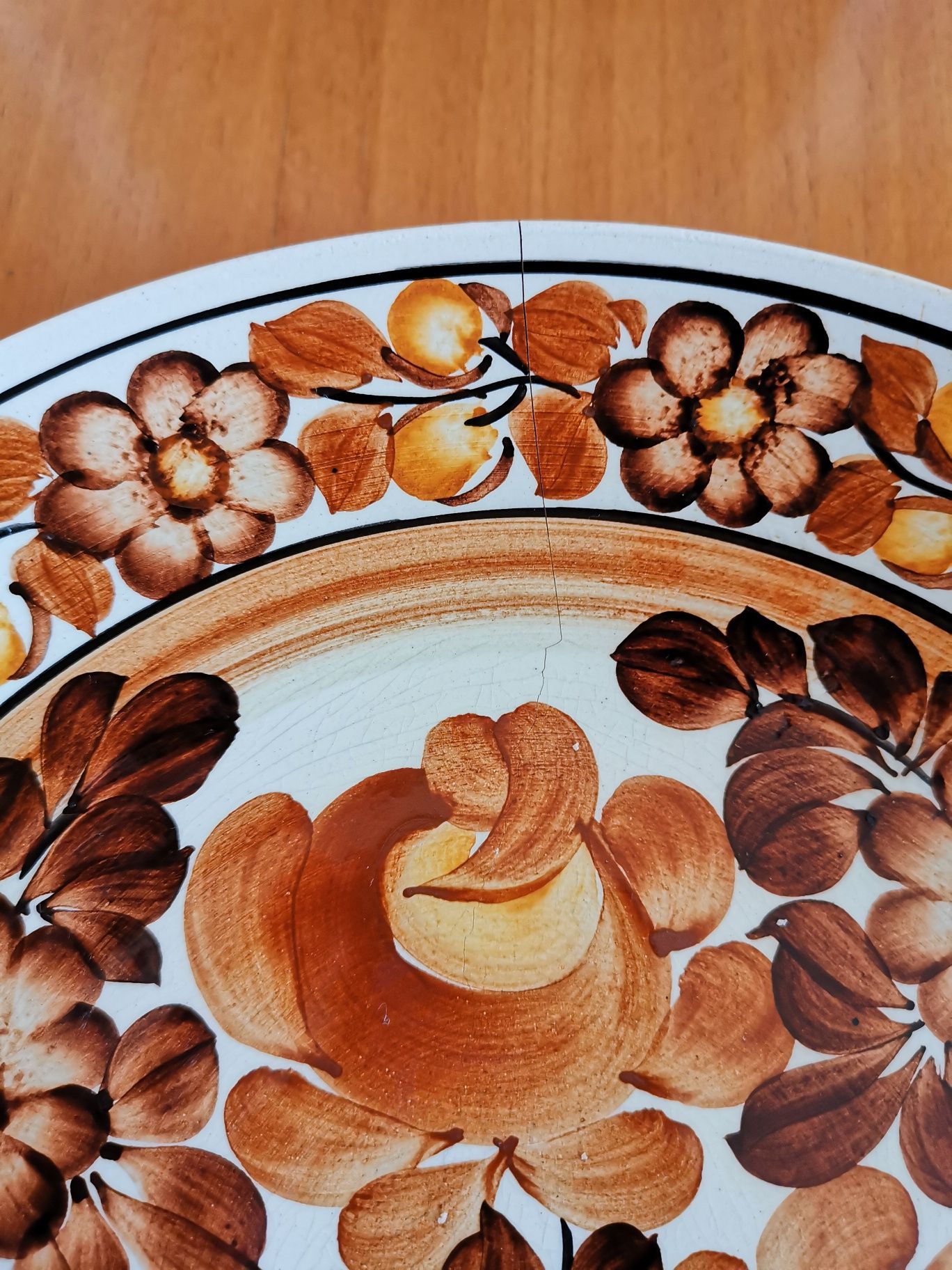 Fajans zestaw naczyń ceramika ręcznie malowana antyk