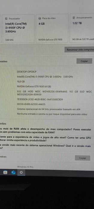 I3 placa vídeo 1650