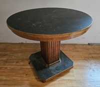 stary drewniany stół lite drewno 91cm srednica wysyłka można