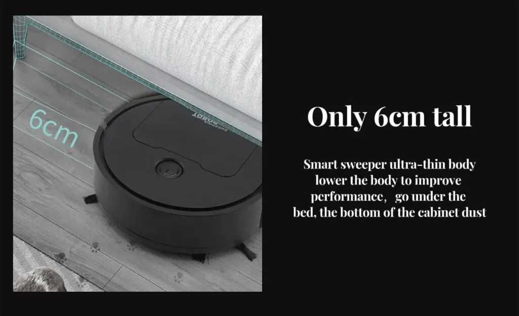 Mini Robô varredor automático, vácuo doméstico