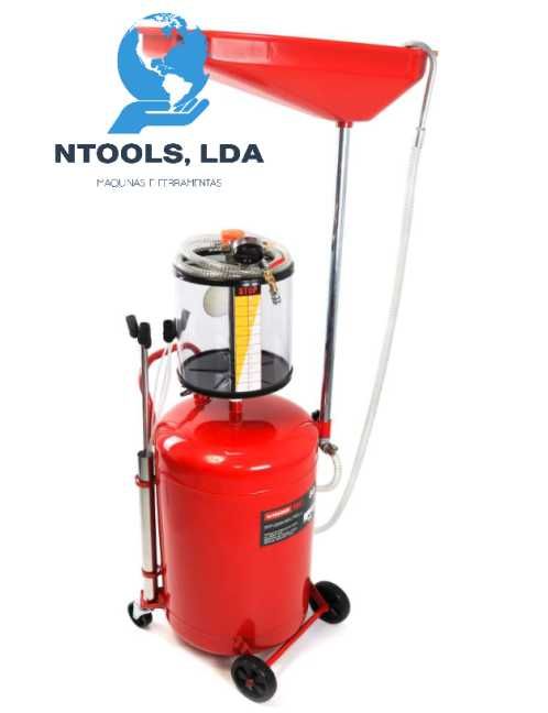Aspirador óleo usado, Tanque de Drenagem de Óleo 2 em 1, 80Lts