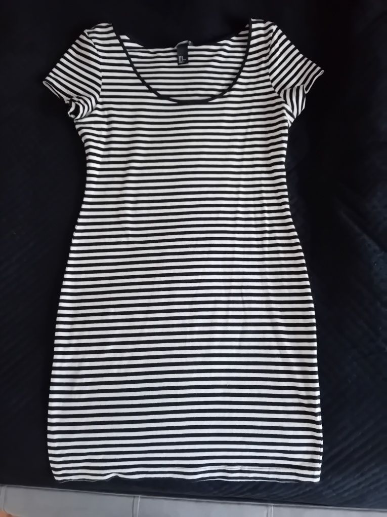 Sukienka w paski, H&M, 38, bdb