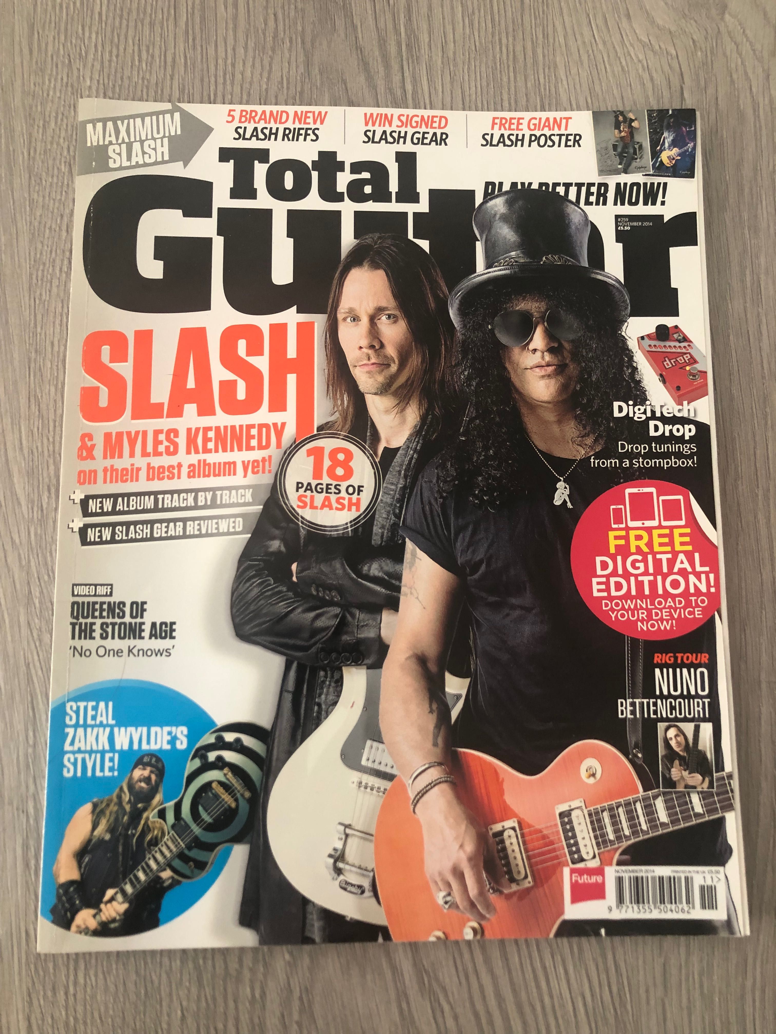 Revistas música guitarras Slash Guns Roses Velvet Revolver