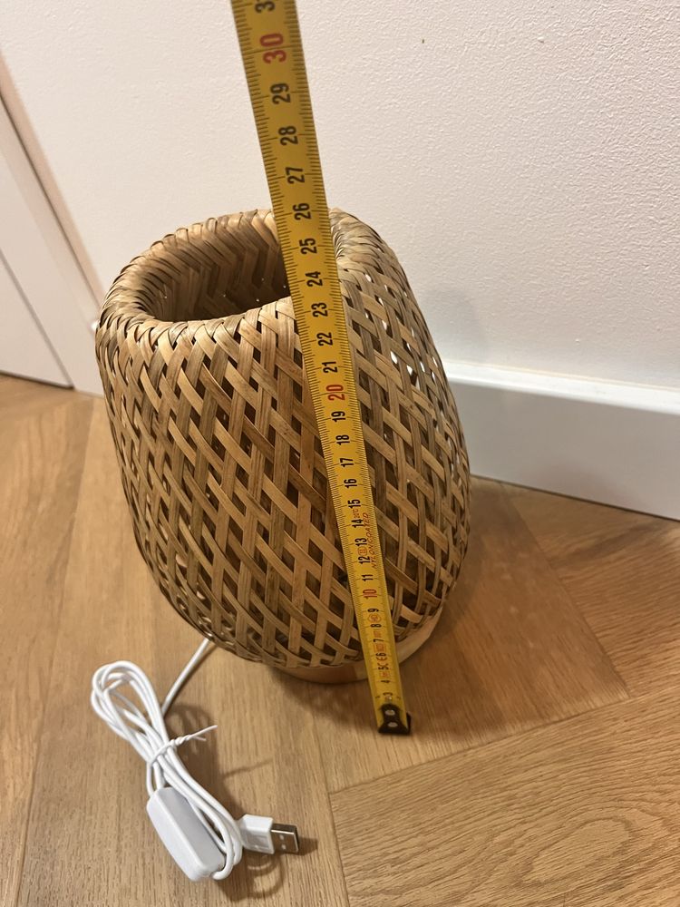 Lampka led bambusowa