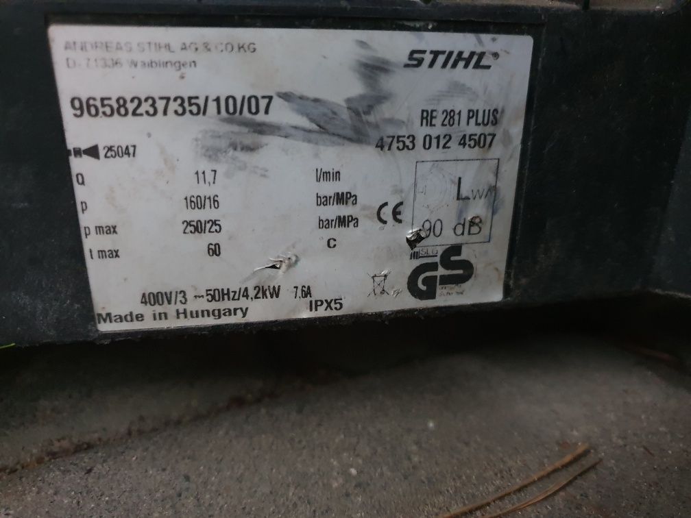 Myjki ciśnieniowe*STIHL RE 271 Plus*RE 281 Plus