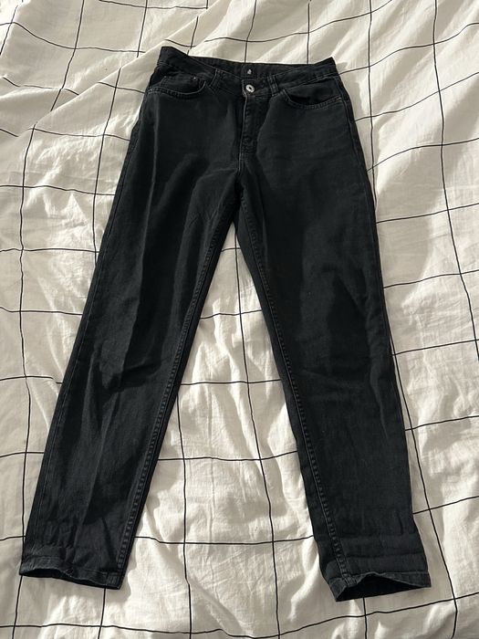 Джинси мом чорні