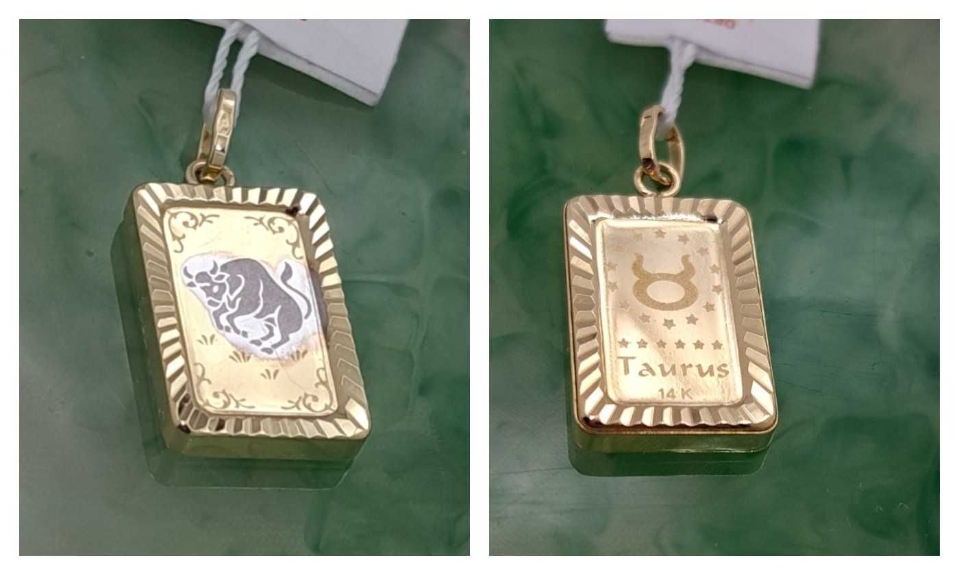 WYPRZEDAŻ !-25% Wisiorek Złoty 585 Znak Zodiaku BYK Z-1154