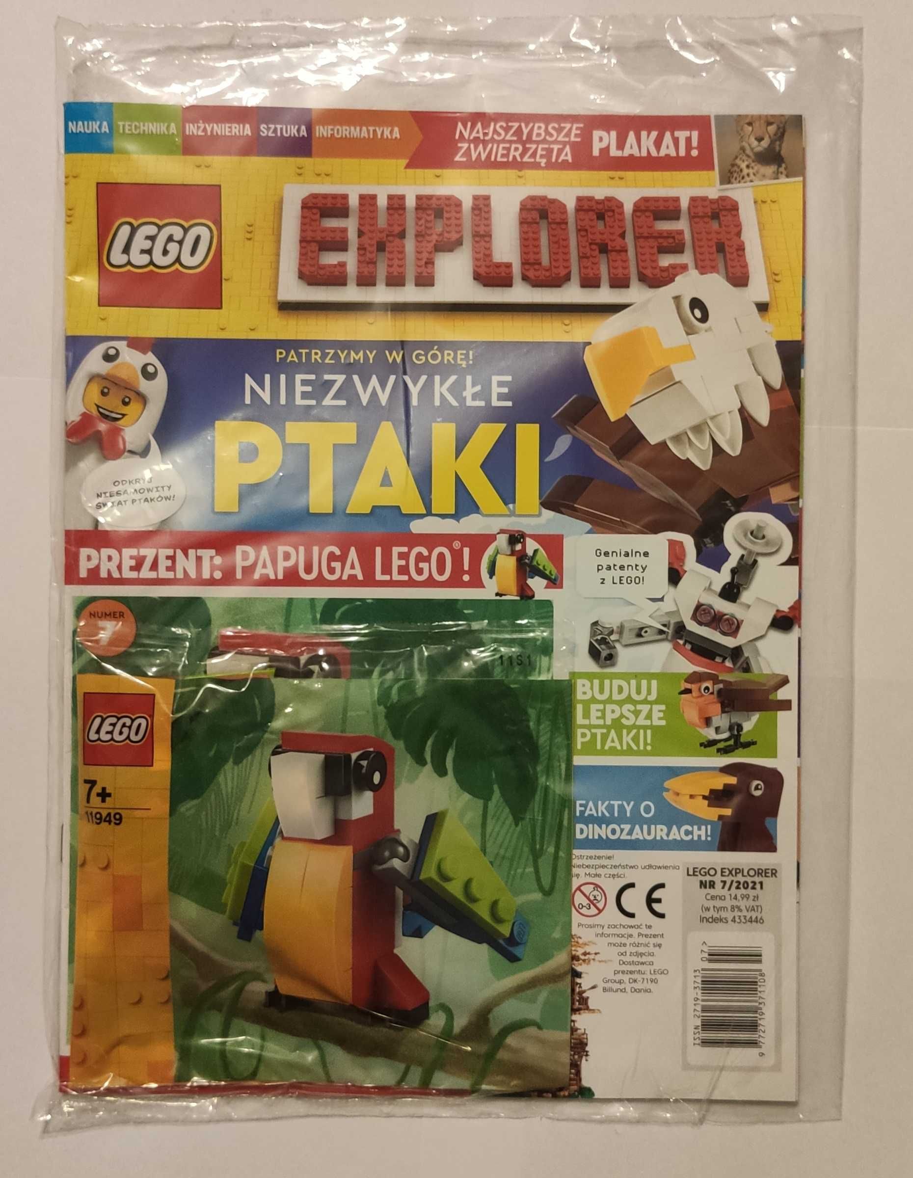 Magazyn Czasopismo LEGO EXPLORER - 07/2021 - Papuga