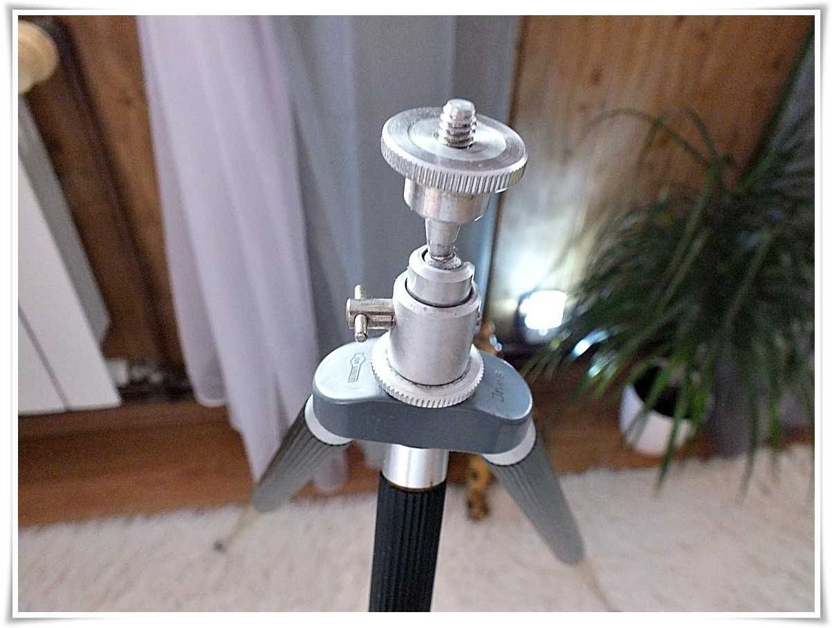 Stary Statyw Stojak Teleskopowy na aparat fotograficzny składany Retro