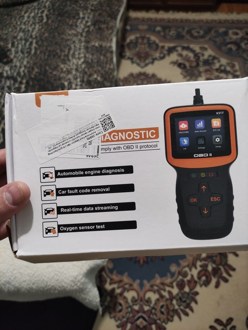 Автосканер V317 діагностичний OBD 2